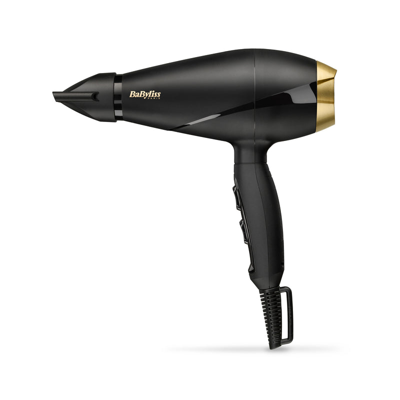 BaByliss 6704E hårtørrer 2000 W Sort, Guld