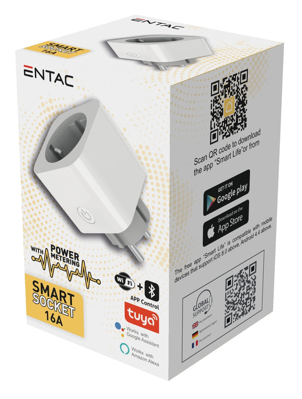 Entac ES-SSAPM-WIBLE strømstik adapter Hvid