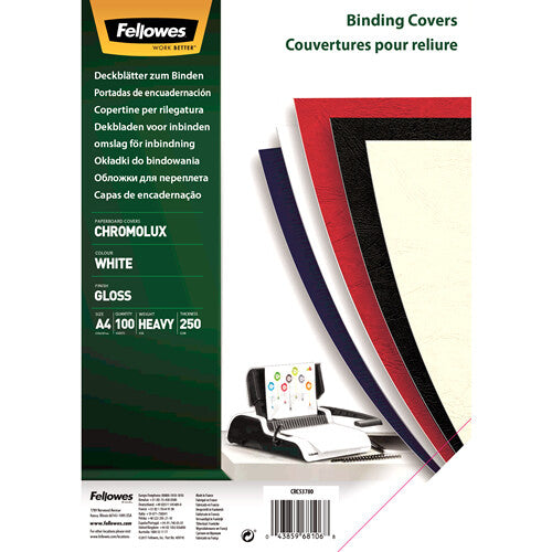 Fellowes 5378006 omslag til papirindbinding A4 Hvid 100 stk