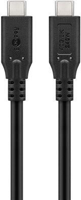 Goobay 74183 USB-kabel USB4 Gen 2x2 1 m USB C 40 Gbit/sek. 240 W Sort