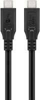 Goobay 74183 USB-kabel USB4 Gen 2x2 1 m USB C 40 Gbit/sek. 240 W Sort