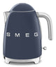 Smeg KLF03NBEU elkedel 1,7 L 2400 W Blå, Krom