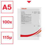 Esselte kvalitets omslag A5 115my, 30 % recirkuleret plast (præ-consumer)