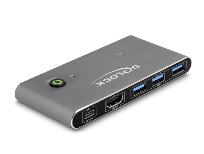 DeLOCK 18647 KVM Switch Anthracit