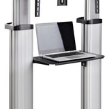 StarTech.com 1110C-MOBILE-TV-CART tv-beslag 2,54 m (100") Sort, Sølv