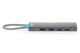 Digitus USB-C Docking Station, 9-Port mobil dockingstation Tablet/smartphone/laptop Grå