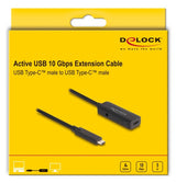 DeLOCK 80028 USB-kabel USB 3.2 Gen 2 (3.1 Gen 2) 5 m USB C 10 Gbit/sek. Sort