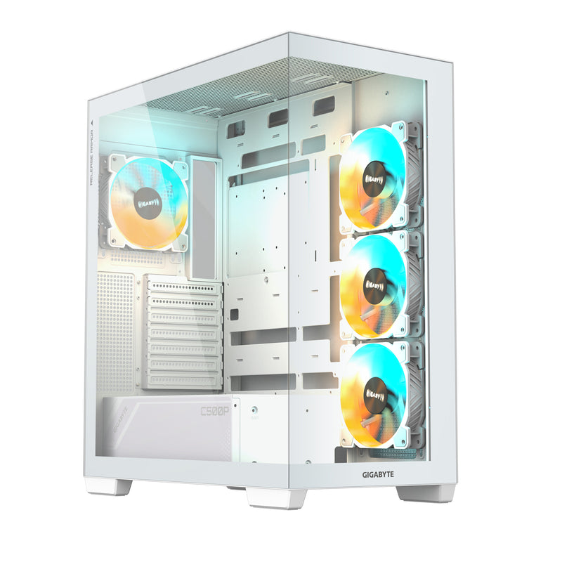 GIGABYTE C500 PANORAMIC STEALTH Midi Tower Hvid