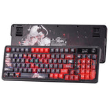 REDRAGON ARTEMIS K719 PRO Anime Keyboard tastatur Spil USB + Bluetooth QWERTY US engelsk Sort, Rød, Grå