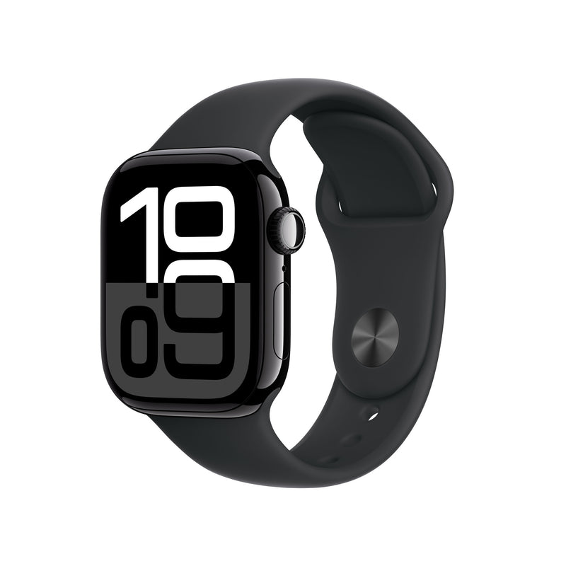 Apple Watch Series 10 OLED 42 mm Digital 374 x 446 pixel Berøringsskærm 4G Sort Wi-Fi GPS (satellit)