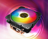 Gembird CPU-HURACAN-ARGB-X140 Computerkølesystem Processor Luftkøler 12 cm Sort, Hvid