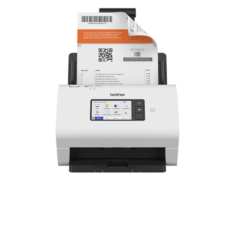 Brother ADS-4900W scanner ADF + Ark-fodret scanner 600 x 600 dpi A4 Sort, Hvid