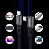 Wozinsky WPS2-UY41S USB-kabel 2 m USB C 40 Gbit/sek. Sort