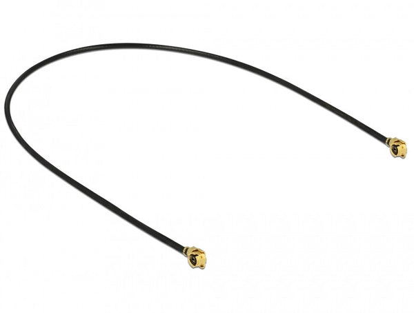 DeLOCK 89608 koaxial kabel 1.13 0,2 m MHF (I-PEX) Sort, Guld