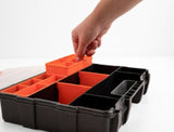 DeLOCK 18416 opbevaringskasse Opbevaringsboks Rektangulær Plast Sort, Orange