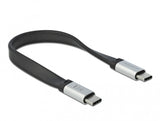 DeLOCK 85926 USB-kabel USB 3.2 Gen 2 (3.1 Gen 2) 0,22 m USB C 10 Gbit/sek. Sort, Sølv