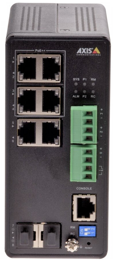 Axis 01633-001 netværksswitch Administreret Gigabit Ethernet (10/100/1000) Strøm over Ethernet (PoE) Sort