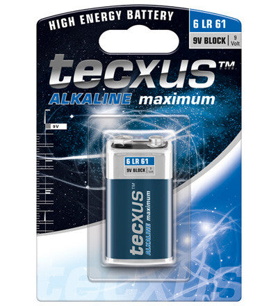 Tecxus 6LR61 1-BL Engangsbatteri 9V Alkaline