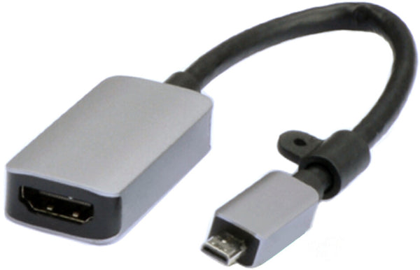 Prokord VA-MICROHDMI-HDMI HDMI-kabel HDMI Type D (Micro) Sort, Grå