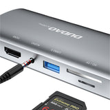 DUDAO A15PRO dockingstation Ledningsført USB 3.2 Gen 1 (3.1 Gen 1) Type-A + Type-C Grå