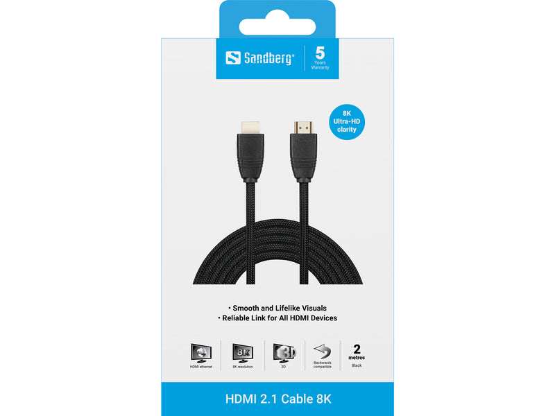 Sandberg HDMI 2.1 Cable 8K, 2m