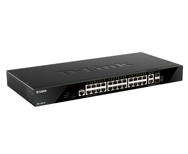 D-Link DGS-1520-28/E netværksswitch Administreret L3 10G Ethernet (100/1000/10000) 1U Sort