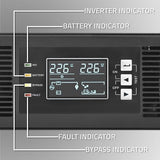 Qoltec 52285 UPS-enhed Dobbeltkonvertering (online) 1 kVA 1000 W 2 AC stikkontakt(er)