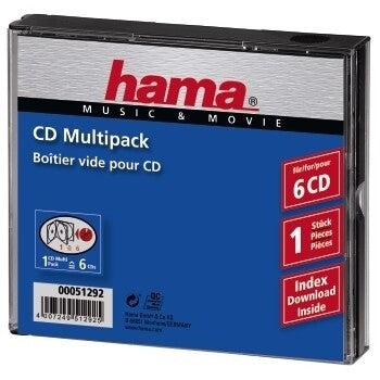 Hama CD-Multipack 6 6 diske Transparent