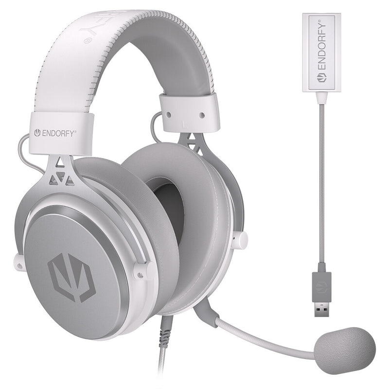 ENDORFY VIRO Plus USB Onyx White Headset Ledningsført Musik/hverdag Hvid