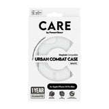 PanzerGlass CARE™ by ® Urban Combat Case Transparent m. Hvid MagSafe iPhone 16 Pro Max