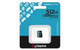 Kingston Technology 512 GB microSDXC Canvas Go! Plus Gen4 200R A2 U3, enkelt pakke uden ADP