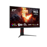 AOC G4 Q27G4ZD computerskærm 67,3 cm (26.5") 2560 x 1440 pixel Quad HD QD-OLED Sort, Rød