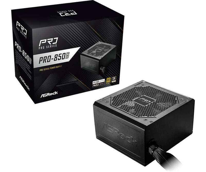 Asrock PRO-850G enhed til strømforsyning 850 W 24-pin ATX ATX Sort