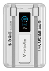 Verbatim 32273 powerbank Lithium polymer (LiPo) 10000 mAh Trådløs opladning Sølv