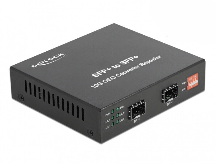 DeLOCK 86472 netværksomformer til medie 10000 Mbit/s Sort