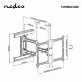 Nedis TVWM6550BK tv-beslag 2,03 m (80") Sort