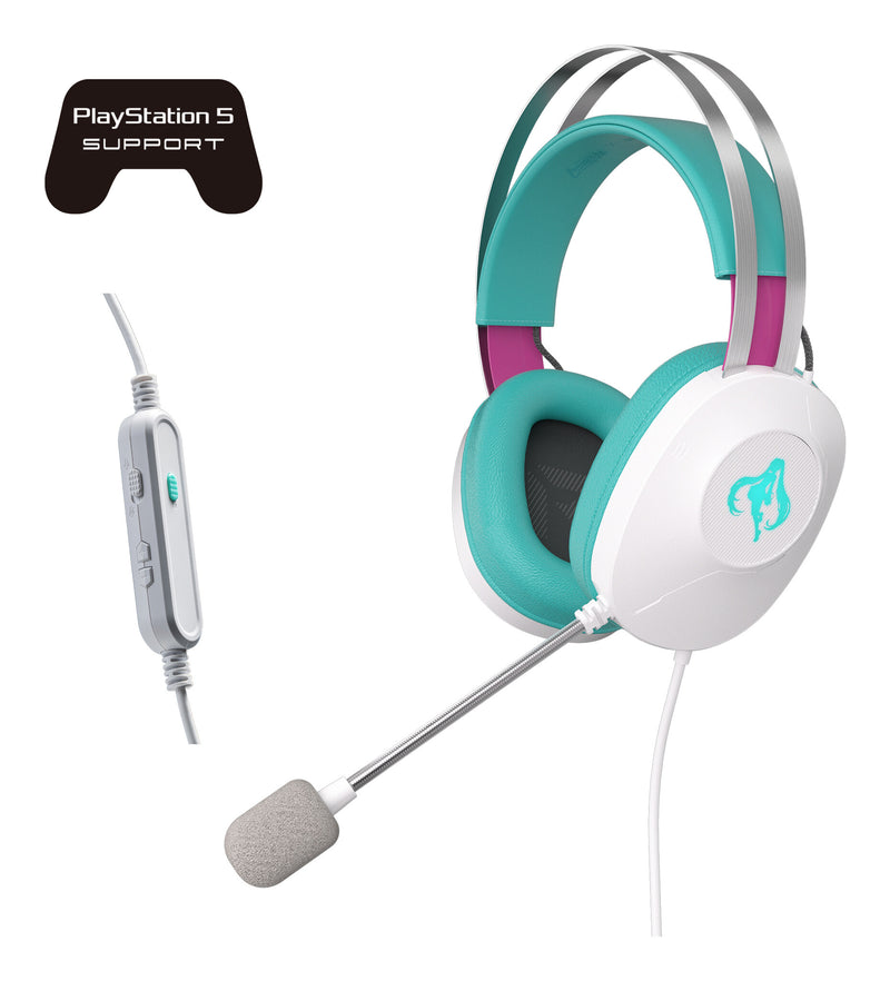 ASUS TUF Gaming H1 Gen II Hatsune Miku Edition Headset Ledningsført Spil USB Type-A Lyserød, Turkis, Hvid
