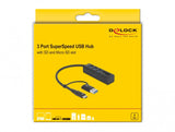 DeLOCK 63859 dockingstation USB 3.2 Gen 1 (3.1 Gen 1) Type-A + Type-C
