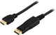 Deltaco DisplayPort til HDMI monitorkabel med lyd, Ultra HD i 30Hz, han - han, 2m, sort