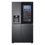 LG InstaView GSXV91MCAE side-by-side køle-fryseskab Fritstående 635 L Sort