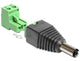 DeLOCK 65422 kabel kønsskifter DC 2.1 x 5.5 mm 2p Sort, Grøn