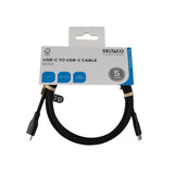 Deltaco USBC-2015BL USB-kabel USB 2.0 1,5 m Sort