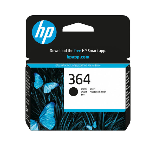 HP Original 364-blækpatron, sort