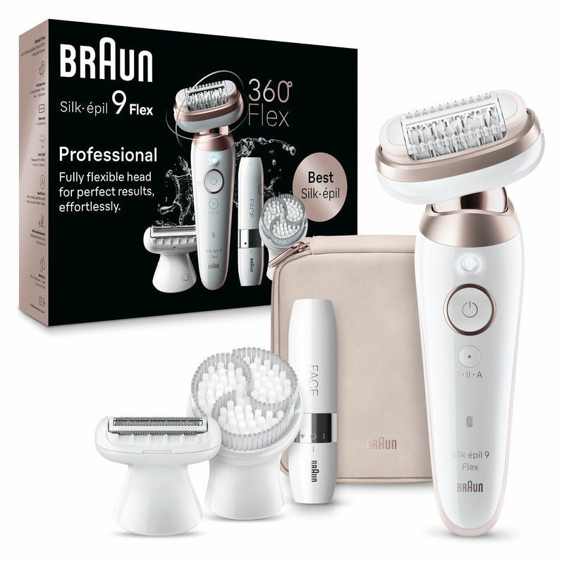 Braun Silk-épil 9 Flex 9-360 3D 40 pincetter Rose, Hvid