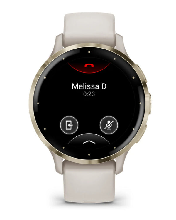 Garmin Venu 3S 3,05 cm (1.2") AMOLED 41 mm Digital 390 x 390 pixel Berøringsskærm Guld, Elfenben Wi-Fi GPS (satellit)