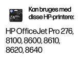 HP Original 950XL-blækpatron med høj kapacitet, sort