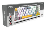 Inca IKG-457 tastatur Spil USB QWERTY Tysk Hvid