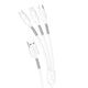 DUDAO L8s Upgrade 3in1 USB cable USB-kabel 1,2 m USB A USB C/Micro USB-A/Lightning Hvid