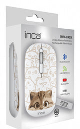 Inca IWM-242K mus Kontor Ambidextrous Bluetooth 1600 dpi