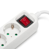 Entac ESE1.5G3-1.5-SW-USB stikdåse 1,5 m 3 AC stikkontakt(er) Indendørs Hvid